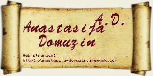 Anastasija Domuzin vizit kartica
